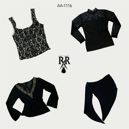 Y2K Black Gothic Mix Tops (AA-1116)