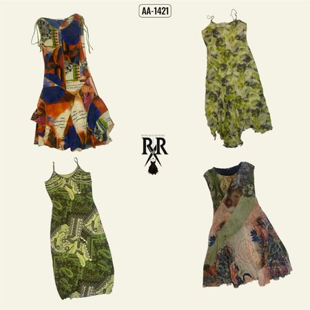 Y2K Earthy Vibe Mix Dress (AA-1421)