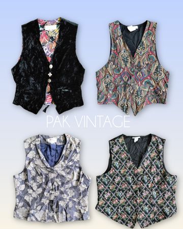 Ensemble de gilets floraux vintage 15 pièces