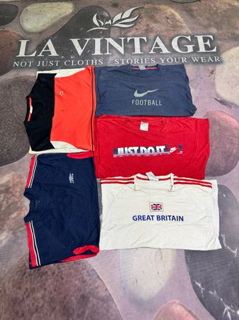 Authentic Vintage Mixed Brand T-Shirts | Nike Adidas Puma Reebok Umbro Kappa Lacoste Fila | Bulk Vintage Clothing