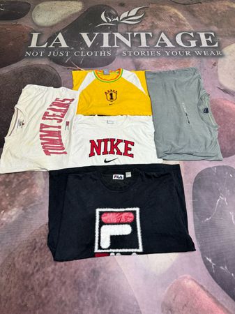 Vintage Sportswear T-Shirt Bundle | Nike Adidas Reebok Puma Umbro barbour Patagonia Lacoste | Mixed Brand Wholesale