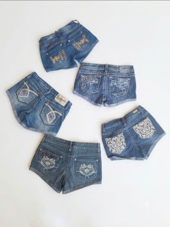 Festival Ready: Glam & Glitz Denim mini Shorts
(S-20)