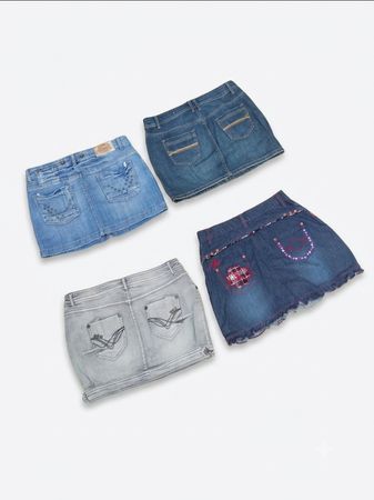 Vintage Master Special Drop: Unique Design Y2K Denim Minis(VM-64)