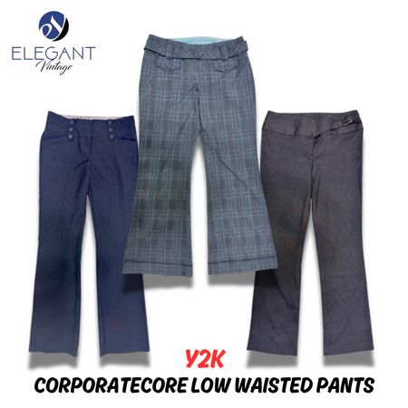 Y2K Corporatecore Low Waisted Pants - EV0193