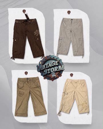 Y2K Cotton Cargo Capri