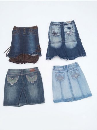 Jupes en denim midi Crazy Girl Vibe en gros (VM-70)