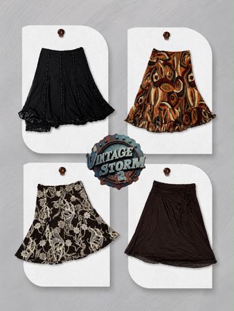 Y2K Grunge Poly Skirt