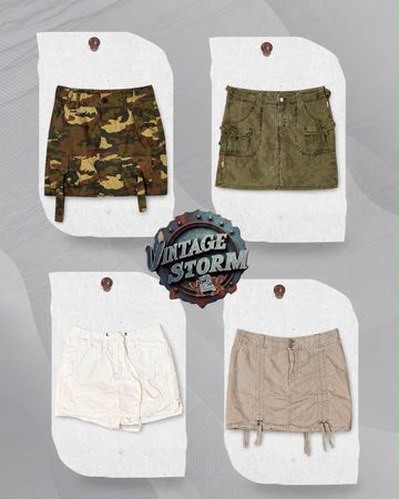 Y2K Cargo Mini Skirt