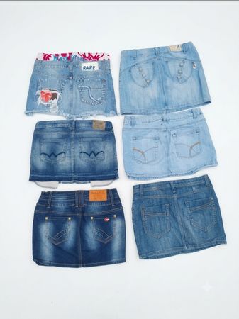 Curated Vintage Denim Miniskirts Bundle Y2K McBling
(VM-76)