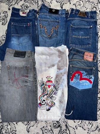 Y2k Embroidery Hip Hop Jeans Pants