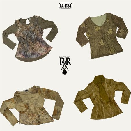 Y2K Erthy Tone Full Sleeve Tops (AA-1134)