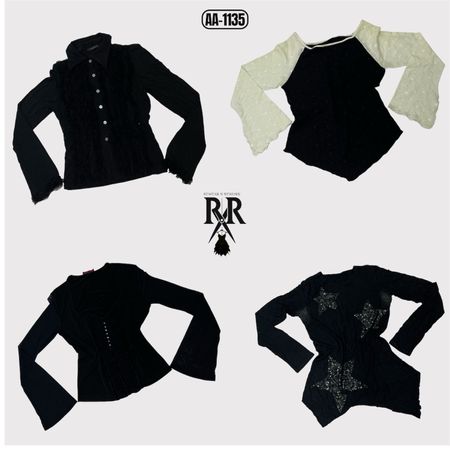 Y2K Black Gothic Full Sleeves Tops (AA-1135)