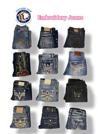 Embroidery Jeans