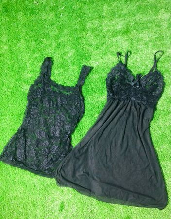 Y2k Black Romantic camitops