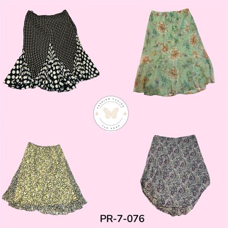 Classic Printed Poly Skirt – Comfortable & Stylish (PR-7-076)