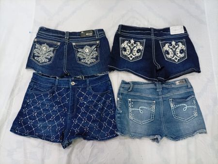 CR9871 Upcycled Y2K Mini Denim Shorts