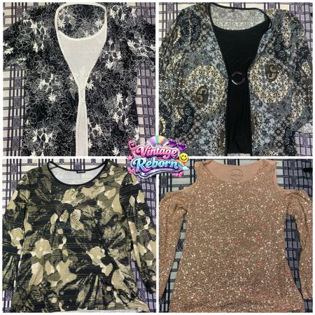 Y2K Vintage Printed Top & Blouse Bundle | VR-330