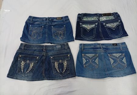 CR9892 Y2K Mini Denim Skirts