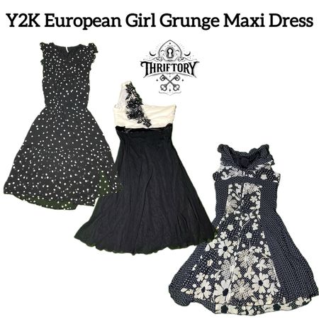 Y2K European Girl Grunge Maxi Dress TY-082