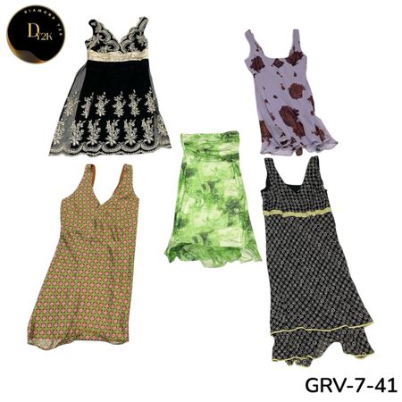 3. Abito Mini in Poliestere da Donna – Vestibilità Confortevole Premium Stile Y2K (GRV-7-41)