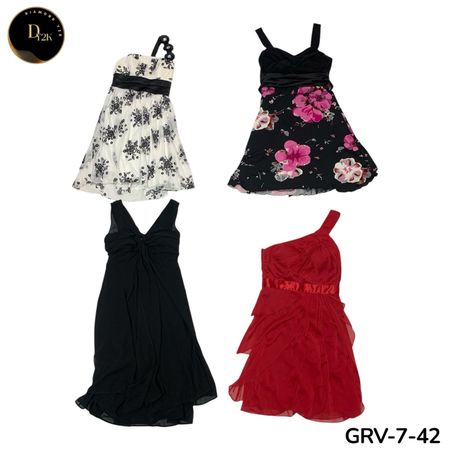 4. Women’s Mini Poly Dress – Retro Y2K Casual Fashion(GRV-7-42)
