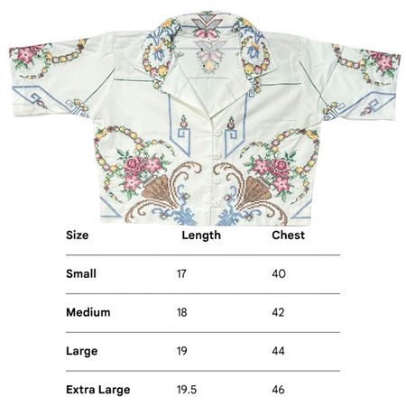 Upcycled Table Cover Cropped Tee