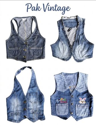 Denim kids waistcoat 15 pieces
