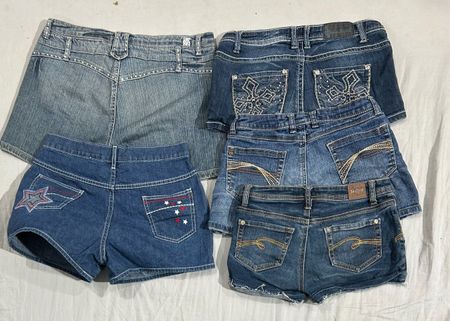 Y2k denim shorts (1008)
