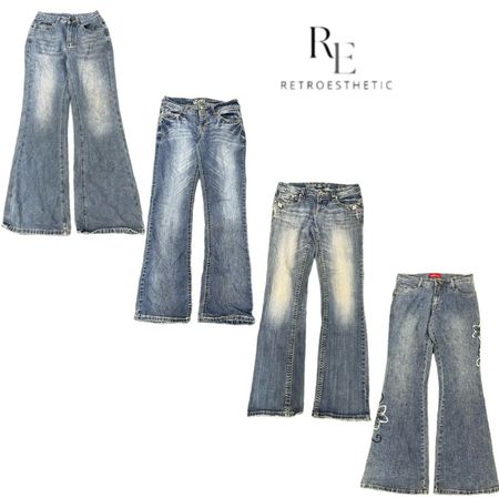 Y2K Nature Vibe Girl Denim Jeans RE-3477