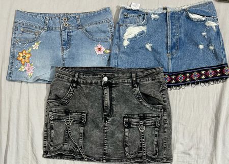 Y2k denim skirts (1015)