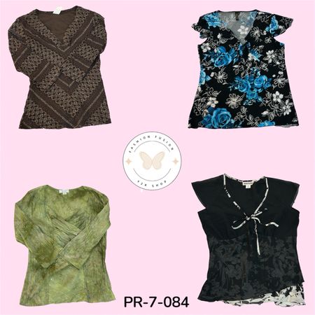 Printed Poly Blouse – Lightweight Everyday Style (PR-7-084)