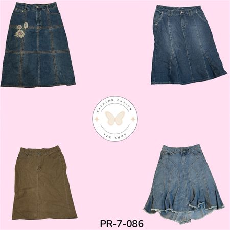 Retro Denim Long Skirt – Classic Y2K Wardrobe Staple (PR-7-086)
