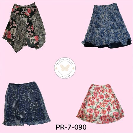 Printed Poly Skirt – Lightweight Everyday Fashion (PR-7-090)