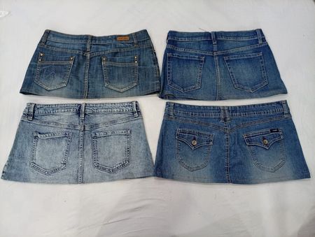 CR9919 Upcycled Y2K Mini Denim Skirts