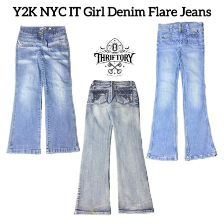 Y2K NYC IT Girl Denim Flare Jeans TY-084