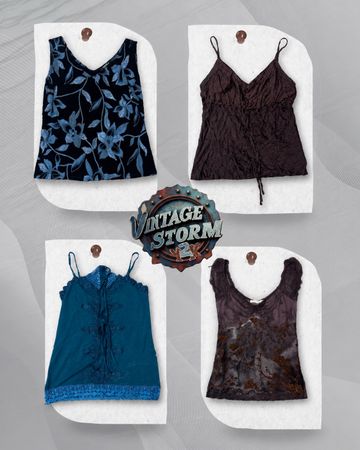 Y2K Grunge Poly Blouse