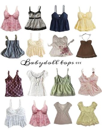 Y2K Babydoll & Cami Tops - (08/07)