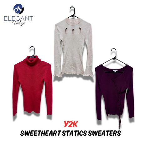 Y2K Sweetheart Statics Sweaters - EV0290