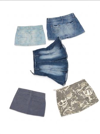Y2K Denim & Camo Mini Skirts Bundle(VM-81)
