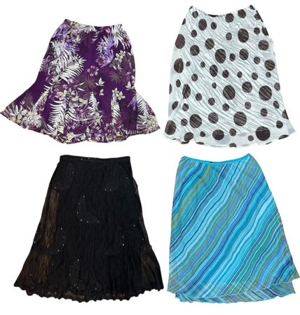 Y2K unique Poly mesh Skirt 15 pcs At 1167