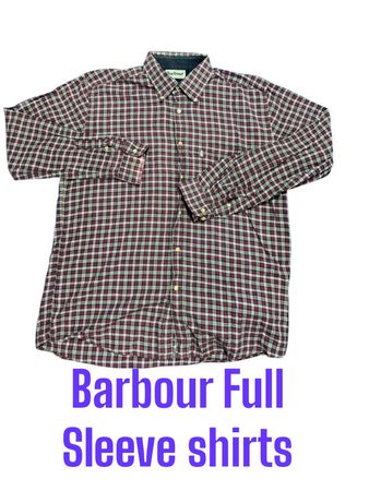2x Burberry & 3x Barbour Branded Long Sleeve Shirts Mix | Men’s Vintage Premium Bundle