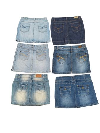 Cyber Grunge Oversized Denim Skirts Lot | Streetwear Vibe
(VM-86)