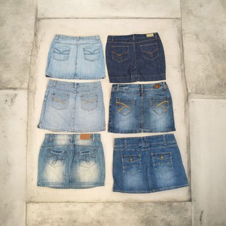 Jupes en denim mini oversize