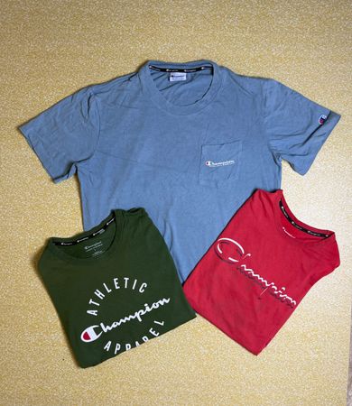 TH# 258 Vintage Champion Mixed T-Shirts | Crew Neck & Henley | Branded Sportswear Tees
