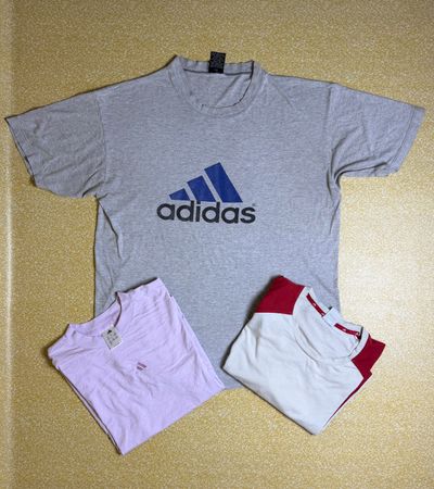 TH# 260 Vintage Adidas Mixed T-Shirts | Crew Neck & Henley | Branded Sportswear Bundle