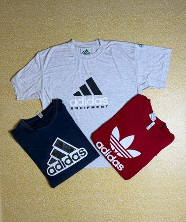 TH# 261 Vintage Adidas Mixed T-Shirts | Crew Neck & Henley | Branded Sportswear Bundle