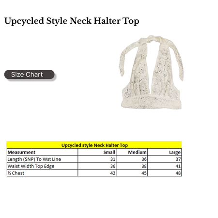 SS26 Upcycled Lace Neck Halter Top