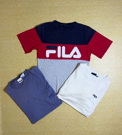 TH# 263 Vintage Fila Mixed T-Shirts | Crew Neck & Henley | Retro Sportswear Tees