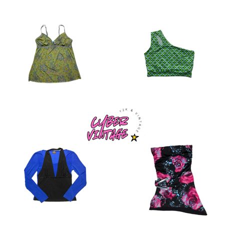 Y2K Vintage Mischkleidungsbundle | Cami-Tops, Blumenkleid & Partytops (MH-030)