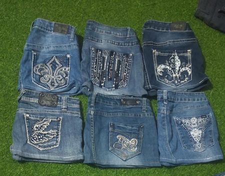ANGELS JEANS AND OTHER MIX BRANDS MINI SKIRTS (C 230)